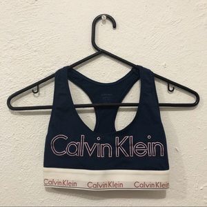 Blue/Pink Sports Bra wt. White Waistband // CK